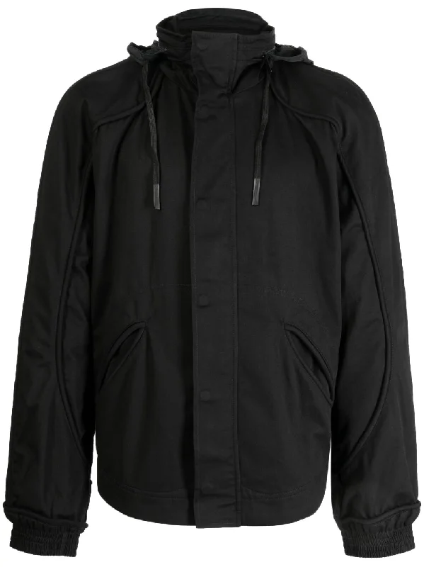 Versatile Men's Pea CoatsPlain Cotton Hooded Jacket