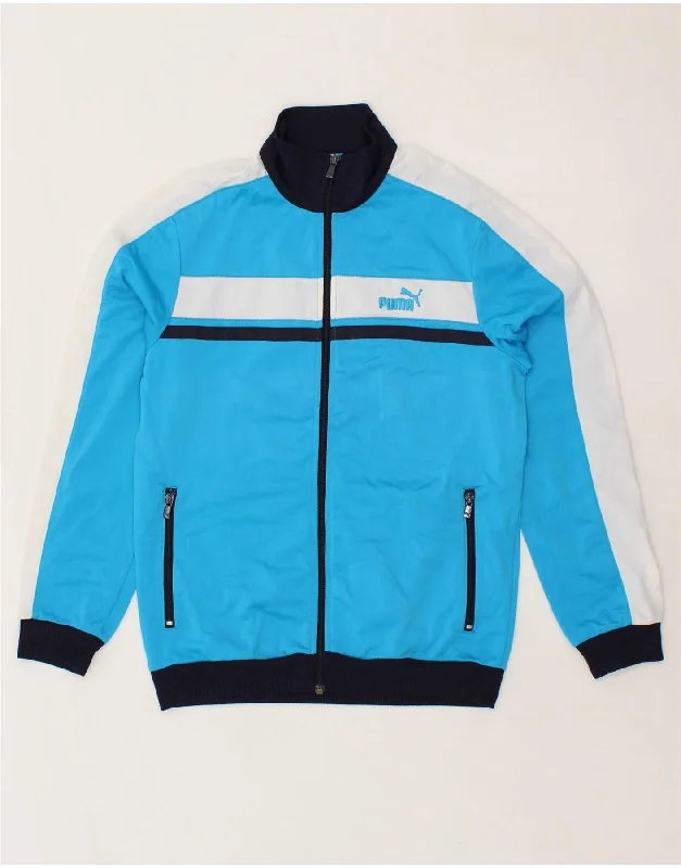 Elegant Men's Wool CoatsPUMA Boys Tracksuit Top Jacket 13-14 Years XL Blue Colourblock Elegant Men's Wool CoatsPUMA Boys Tracksuit Top Jacket 13-14 Years XL Blue Colourblock