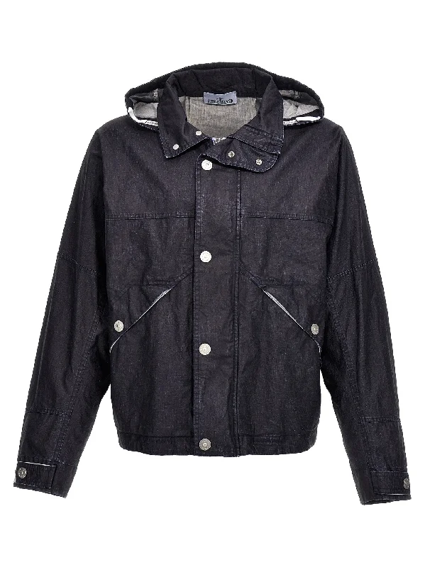 Men's Coats Made in ItalyRaw Plated Linen S.i. Marina Jacket