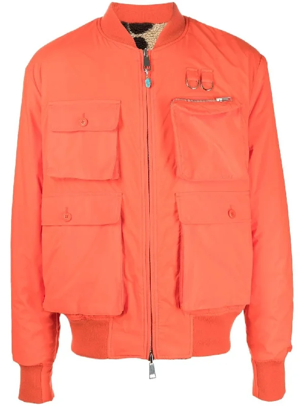 Unique Men's Flight JacketsReversible Four-Pocket Bomber Jacket
