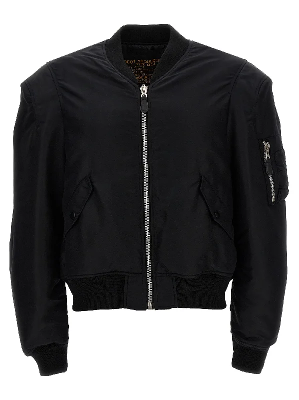 Men's Coats with Slim FitsRobot Shoulder Bomber Jacket