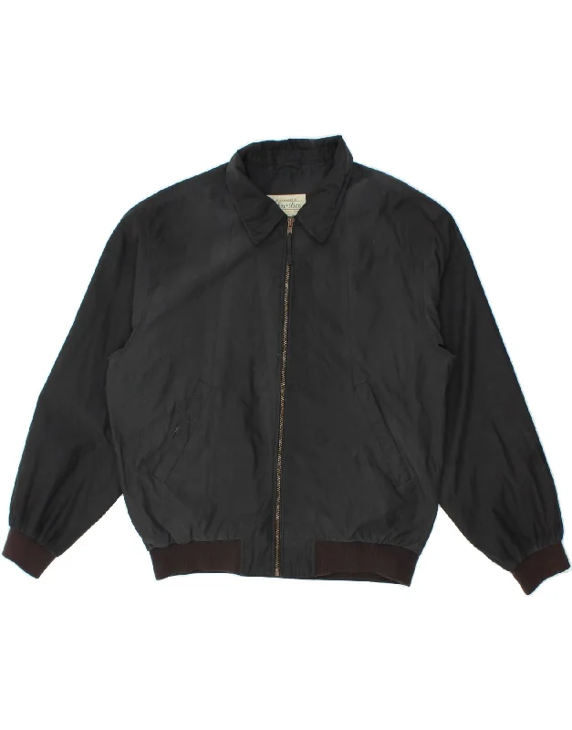 Men's Coats Made in the USAST JOHN'S BAY Mens Bomber Jacket UK 40 Large Black Polyester Men's Coats Made in the USAST JOHN'S BAY Mens Bomber Jacket UK 40 Large Black Polyester