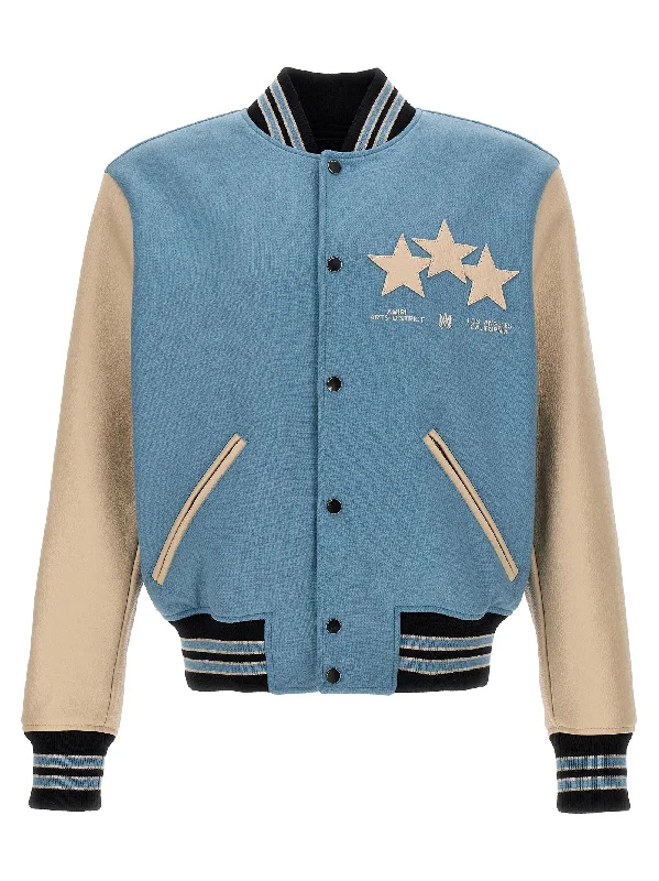 Men's Coats with Quilted LiningStars Varsity Bomber Jacket