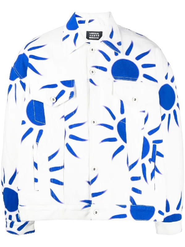 Men's Coats for BikingSun-Print Padded Jacket