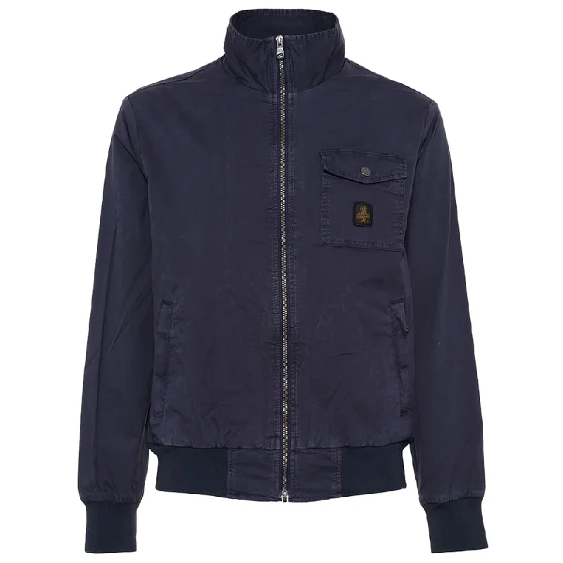 Men's Coats with Slim FitsVersatile Blue Bomber Jacket For Men