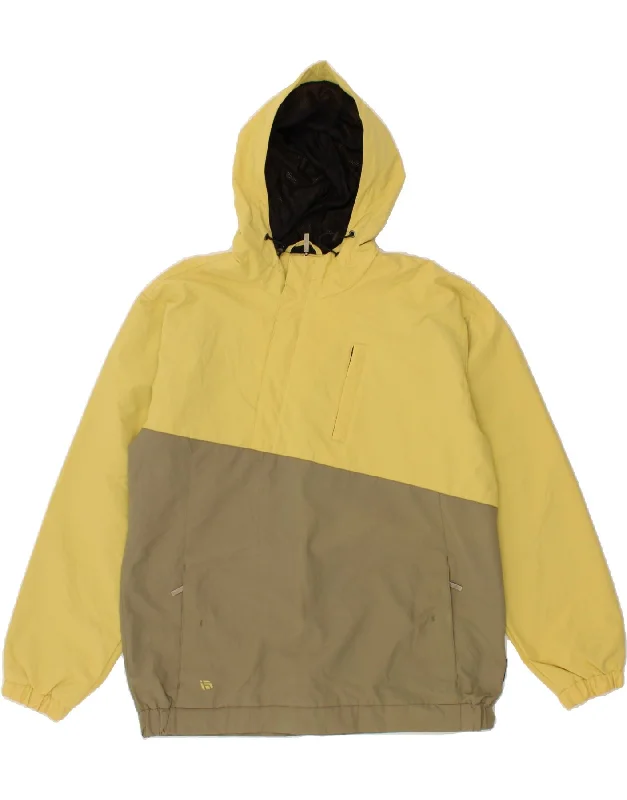 Comfortable Men's ParkasVINTAGE Mens Pullover Windbreaker Jacket UK 38 Medium Yellow Colourblock Comfortable Men's ParkasVINTAGE Mens Pullover Windbreaker Jacket UK 38 Medium Yellow Colourblock
