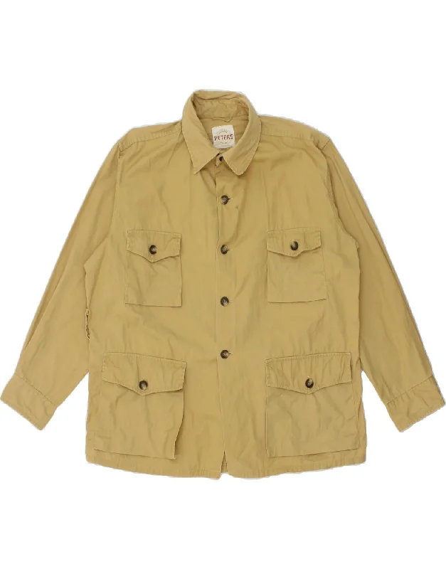 Men's Coats for All SeasonsVINTAGE Mens Utility Jacket UK 40 Large Beige